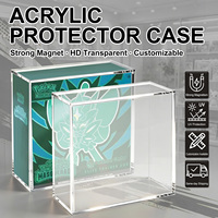 Boîte de présentation personnalisable en acrylique ETB, protection robuste transparente, couvercle à fermeture magnétique, anti-poussière, protection UV, pour Elite