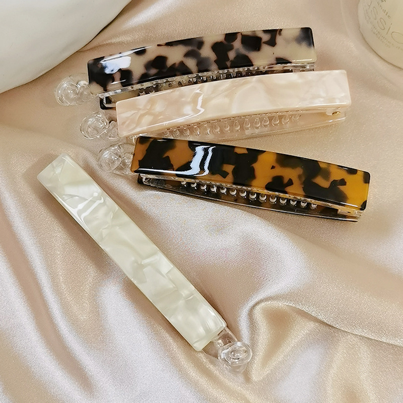 Европейская и американская расческа для волос с леопардовым принтом, зажим для волос, зажим для волос с уксусной кислотой, зажимы для волос в форме банана для женщин и девочек