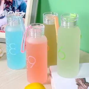 New product ideas 2023 in usa amazons 450ml colorful Drinking Water Bottles Glass with Custom Logo
