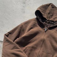 Sudadera con Capucha para Hombre, Casual, de Algodón, Reversible, con Estampado de Guepardo, Personalizable por Sublimación, Transpirable, con Cierre, para Caza y Campamento, Venta al Por Mayor