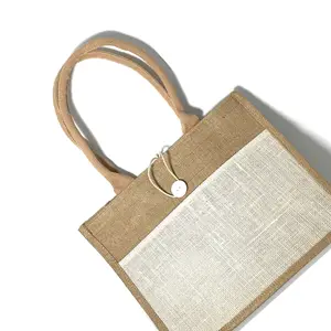 Wholesale the new listing of linen bags all hemp material environmental jute shopping tote bag