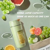 Mesin pemeras jus buah elektrik Mini portabel, mesin pemeras jus lambat jeruk Lemon pemeras dingin portabel kecil