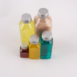 60Ml <span class=keywords><strong>200Ml</strong></span> 250Ml 500Ml 1L Tùy Chỉnh Vuông Pet Rõ Ràng Nước Giải Khát Trà Sữa Chai Nhựa Cho Trà Nước Trái Cây Container Với Nắp Nhôm - Product Image 4