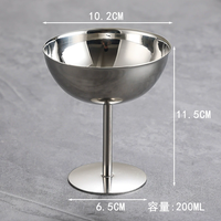 Gobelets en acier inoxydable, tasses à glace 150ml 200ml 250ml, bol argenté personnalisé avec logo, coupelles à collation pour bar, saladiers en acier inoxydable