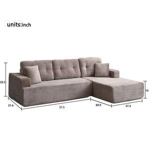 New Products Ideas Villa <b>Modern</b> Upholstered Compressed <b>Sofa</b> <b>Bed</b> L-Shape 80% Container Space Saving Ready to Ship - Product Image 6