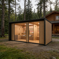 Sauna extérieur sur mesure résistant aux intempéries, en bois massif, pour une utilisation toute l'année