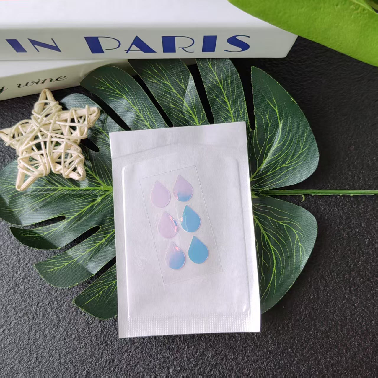 สไตล์หยดน้ำเลเซอร์6ชิ้นไฮโดรคอลลอยด์