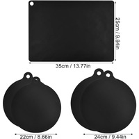 Ensemble de tapis de cuisson en silicone et fibre de verre pour cuisinière à induction, résistant aux hautes températures, antidérapant, isolant thermique, résistant à l'huile