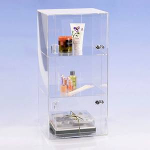 Supports d'affichage en acrylique transparent, armoire en acrylique avec 2 étagères, protégez vos produits - Product Image 4