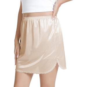 Falda Interior Antiestática de Satén para Mujer al por Mayor con Ribete de Encaje - Product Image 1