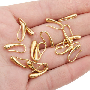 Teardrop <b>Earring</b> <b>Hooks</b> 14.5mm 16mm Steel Gold For <b>Earring</b> Making Unisex Jewelry Findings - Product Image 4