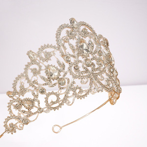 Corona de Princesa en Oferta, Corona de Aleación de Alta Gama con Cristales para Boda, Aniversario, Concurso de Belleza, Coronas y Tiaras de <span class=keywords><strong>Miss</strong></span> Universo - Product Image 1