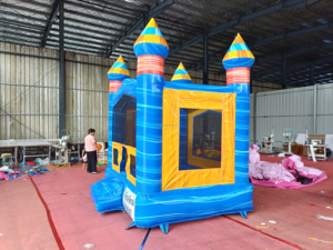 Castillo azul de 3x3m, castillo inflable comercial para niños, castillo hinchable para saltar, casa hinchable para fiestas y alquileres - Product Image 4
