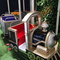 7 sièges enfants ensemble jouets d'intérieur adultes en plein air monter sur le train avec piste pour enfants électriques