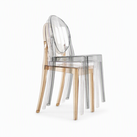 Chaises d'événement transparentes en acrylique PC Crystal Ghost créatives et luxueuses pour banquets d'hôtel, à prix abordable, en vente