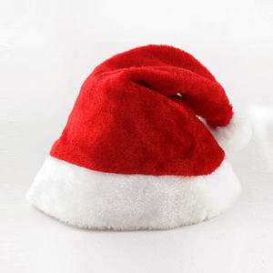 Chapeau de Noël pour adultes, garçons et filles, enfants, en peluche épaisse, Père Noël, tissu non tissé, cadeau, décorations de Noël - Product Image 3
