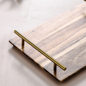 Acacia Wood Serving <b>Tray</b> With Handles For Sushi Dessert Fruit Platter Hotel Coffee <b>Tea</b> Use - Product Image 4