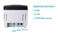 Impresora Térmica Inteligente de Recibos y Tickets de 80mm con Corte Automático JINGJIE N160L, Impresora de Facturas con Interfaz USB/LAN/Seriel de Alto Rendimiento