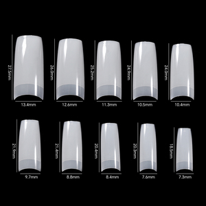 KADS 500Pcs Half Cover French <b>Nail</b> Tips Clear Natural ABS False <b>Nails</b> False Fingernails For Acrylic Gel <b>Extension</b> Manicure - Product Image 4