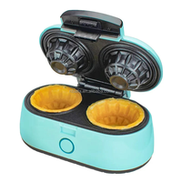 Machine à gaufres électriques doubles en acier inoxydable Aifa, style mini, pour la maison, pour faire des gaufres à bulles, des sandwichs