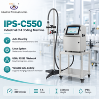 Imprimante jet d'encre IPS-C550 pour emballages, machine de codage pour bouteilles en verre, codeur jet d'encre CIJ, hauteur d'impression 3-30 mm, distance 2-16 mm, USB RS232