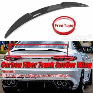 Alerón Trasero de Fibra de Carbono Real Estilo Quadrifoglio para Alfa Romeo Giulia 2017-2019 - Product Image 1