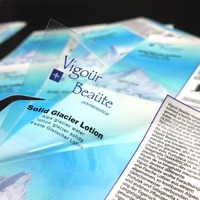Vente directe d'usine, étiquette adhésive imperméable découpée à la forme, imprimée recto-verso, transparente, pour bouteille d'eau minérale