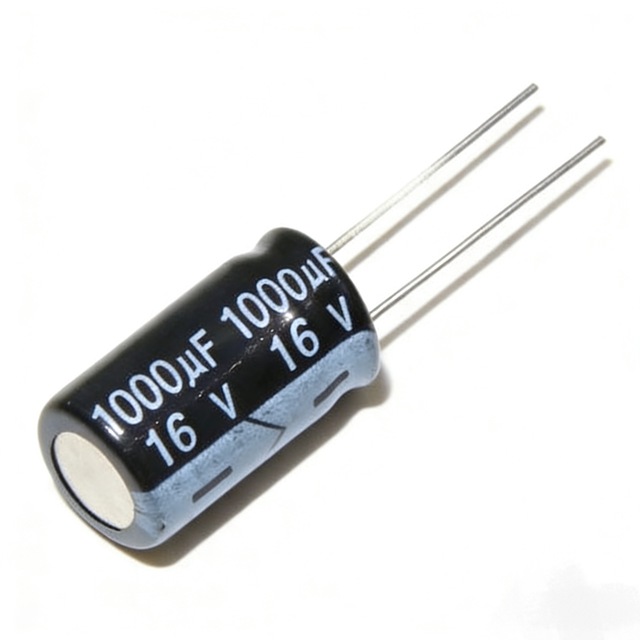 High-Quality Through-Hole Aluminum Electrolytic Capacitor 16v 1000uf