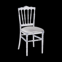 Chaise Napoléon empilable en plastique transparent de qualité supérieure, moderne, pour hôtel, mariage, restaurant, banquet, extérieur, appartement, villa