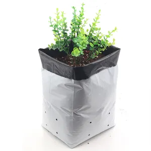 1/2/3/5/7 Gallon Resistente Polyethyleen Plastic Zaailing Zak Pe Kweek Zakken Voor Plantenkwekerij En Zaden Groeien