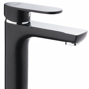 Robinet monocommande moderne LCS06 avec cartouche en laiton de 35 mm, économie d'eau, tuyaux flexibles en acier inoxydable, montage sur plan de travail pour lavabo - Product Image 2