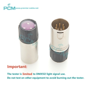 DMX dòng tín hiệu <span class=keywords><strong>Tester</strong></span> ánh sáng lỗi Detector XLR 5 pin PVC Áo khoác Cáp công cụ kiểm tra DMX512 ánh sáng sân khấu chiếu sáng <span class=keywords><strong>Tester</strong></span> - Product Image 4