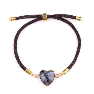 Bracelets ajustables tressés cœur en pierre naturelle 20 sortes de bracelets en corde d'or longue distance <span class=keywords><strong>pour</strong></span> <span class=keywords><strong>les</strong></span> <span class=keywords><strong>meilleurs</strong></span> <span class=keywords><strong>amis</strong></span> amoureux - Product Image 6