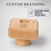 Capuchon en bois personnalisé pour flacons de parfum de luxe, fermeture en bois élégante à bords biseautés pour diffuseur à bâtonnets et emballage d'aromathérapie