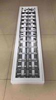 Éclairage de bureau, grille lumineuse, 4 pieds, double tube, encastré, grille, lampe 40w, T5 T8, grille lumineuse à LED, luminaire 2x36w pour hôpital