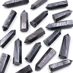 Vente en gros de pierres précieuses naturelles polies, pointe de cristal d'hyperstène pour la guérison par le reiki, objet de collection pour la décoration de la maison - Product Image 5