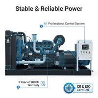 Générateur diesel Baudouin 400 KVA à châssis ouvert, puissance de secours industrielle 320 KW, triphasé, super silencieux, certifié CE, ATS pour