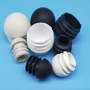 5 bouchons de tuyau en plastique, rond, carré, noir, embouts en plastique - Product Image 4