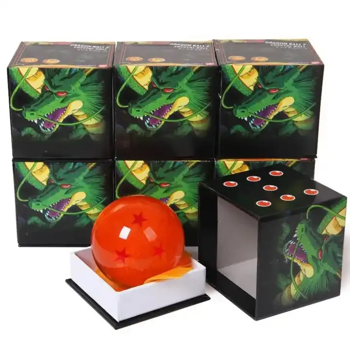 5,7 cm Dragon Anime Figur Kristall kugel Shenron DBZ PVC Action figuren Harz kugeln Modell Spielzeug Kinder Geschenk puppen