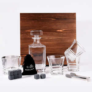 16 cái tùy chỉnh khắc <span class=keywords><strong>Whisky</strong></span> Decanter Set với 4 <span class=keywords><strong>Whisky</strong></span> kính và 8 Stones hộp gỗ - Product Image 2