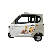 Tricycle électrique à 3 roues 1000W, véhicule 4 places pour adultes, mini véhicule électrique de livraison avec carrosserie fermée pour le transport de marchandises