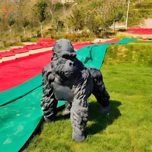 Fabbrica fatta in ottone fusione di rame animale scultura esterna a grandezza naturale decorazione da giardino bronzo <span class=keywords><strong>orangutan</strong></span> gorilla statua - Product Image 5