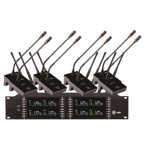 DK208 640-690MHz Sistema de micrófono de conferencia <span class=keywords><strong>Lavalier</strong></span> inalámbrico profesional Fabricantes de micrófonos inalámbricos Uhf - Product Image 3