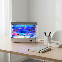 Nouvelle lampe LED ornementale pour aquarium moderne, alimentée par USB, en ABS, à lumière blanc chaud doux 2700K, idéale pour la maison