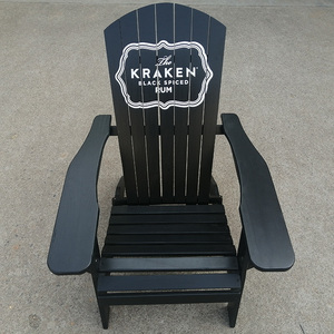 Logotipo personalizado negro hoguera cubierta reclinable salón moderno al aire libre de <span class=keywords><strong>madera</strong></span> de <span class=keywords><strong>cedro</strong></span> plegable Muskoka Adirondack silla para hoteles Villas - Product Image 2