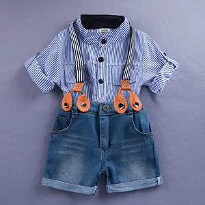 Ensemble de vêtements pour bébés garçon, en coton, formel, pour tout-petits, à la mode, 2 ans, vêtements améliorés en jeans