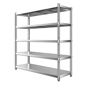 رف تخزين متعدد الطبقات من الفولاذ المقاوم للصدأ مصنوع بدقة للشرفة والمطبخ المنزلي، مصنوع من الصفائح المعدنية - Product Image 1