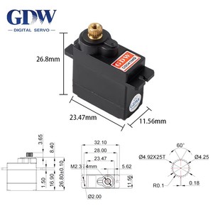 Servomoteur numérique Gdw DS041MG DS031MG 9g 12g, engrenage métallique miniature pour voiture, avion, modèle de bateau RC - Product Image 5