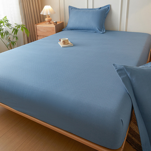 Juego de 3 piezas de sábanas ajustables con protector de colchón, almohadilla protectora de <span class=keywords><strong>cama</strong></span> con relieve, funda de colchón de bolsillo profundo para todas las estaciones del hogar - Product Image 2