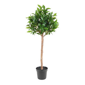 Precio DE FÁBRICA DE China para la venta de plantas artificiales al por mayor de alta simulación hermoso bonsái topiario falso hoja de <span class=keywords><strong>laurel</strong></span> árbol de <span class=keywords><strong>laurel</strong></span> - Product Image 1